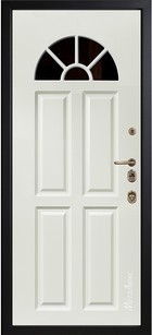 Входная дверь Artwood СМ1708/6 Е2 темный орех, патина / слоновая кость + стеклопакет - вид изнутри