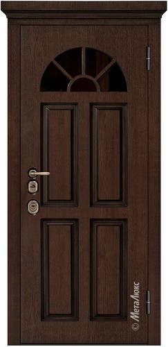 Входная дверь Artwood СМ1708/6 Е2 темный орех, патина / слоновая кость + стеклопакет
