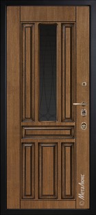 Входная дверь Artwood СМ1711/9 тик патина + стеклопакет - вид изнутри