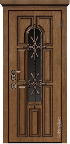 Входная дверь Artwood СМ1760/9 тик, патина + стеклопакет