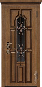 Входная дверь Artwood СМ1760/3 Е2 тик, патина / белый + стеклопакет