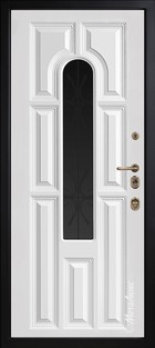 Входная дверь Artwood СМ1760/3 Е2 тик, патина / белый + стеклопакет - вид изнутри