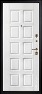 Входная дверь Grandwood М430/69 Е2 тик, патина / белый - вид изнутри