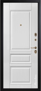 Входная дверь Grandwood М435/68 Е2 английский орех, патина / дуб беловежский - вид изнутри