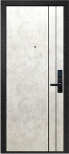 Входная дверь Орфей-711 Бетон Лофт бежевый + Лофт черный - вид изнутри