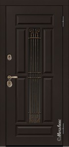 Входная дверь Аспект (СМ 386/2 Е1) горький шоколад / белый