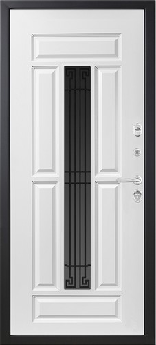 Входная дверь Аспект (СМ 386/5Е) серый / белый