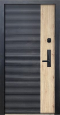 Входная дверь Донато Рустик натуральный + черный кварц