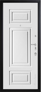 Входная дверь Artwood М1730/46 Е2 сапфир, патина / белый - вид изнутри