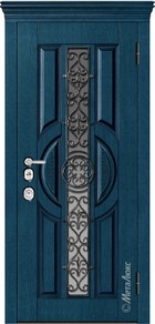 Входная дверь Artwood СМ1732/39 сапфир, патина / дуб полярный + стеклопакет