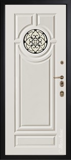 Входная дверь Artwood СМ1788/2 Е2 тик, патина / слоновая кость+ стеклопакет - вид изнутри