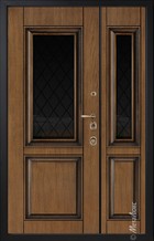 Входная дверь Artwood СМ1810/9 тик, патина + стеклопакет - вид изнутри