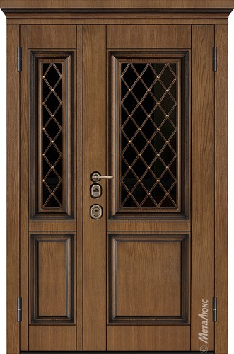 Входная дверь Artwood СМ1810/9 тик, патина + стеклопакет