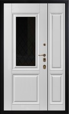Входная дверь Artwood СМ1810/3 Е2 тик, патина / белый + стеклопакет - вид изнутри