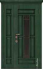 Входная дверь Artwood СМ1812/37 малахит, патина / дуб полярный+ стеклопакет