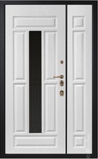 Входная дверь Artwood СМ1812/37 малахит, патина / дуб полярный+ стеклопакет - вид изнутри