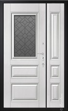 Входная дверь Artwood СМ1820/25 Е2 графит, патина / белый + стеклопакет - вид изнутри
