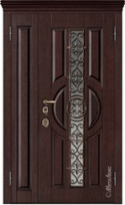 Входная дверь Artwood СМ1832/27 английский орех, патина / дуб полярный + стеклопакет