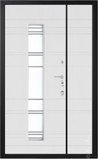 Входная дверь Artwood СМ1865/29 тик, патина / дуб полярный + стеклопакет - вид изнутри
