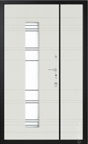 Входная дверь Artwood СМ1865/6 Е2 темный орех, патина / слоновая кость + стеклопакет