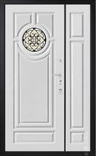 Входная дверь Artwood СМ1888/46 Е2 сапфир, патина / белый + стеклопакет - вид изнутри