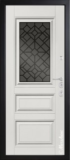 Входная дверь Milano СМ1254/1 Е горький шоколад / слоновая кость + стеклопакет - вид изнутри