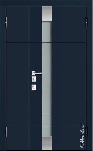 Входная дверь Milano СМ1527/39 Е_ темная ночь / лунный свет + стеклопакет