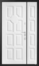 Входная дверь Milano М1507/2_Е горький шоколад / белый - вид изнутри