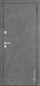 Входная дверь Гранд М350 бетон серый / шагрень белая