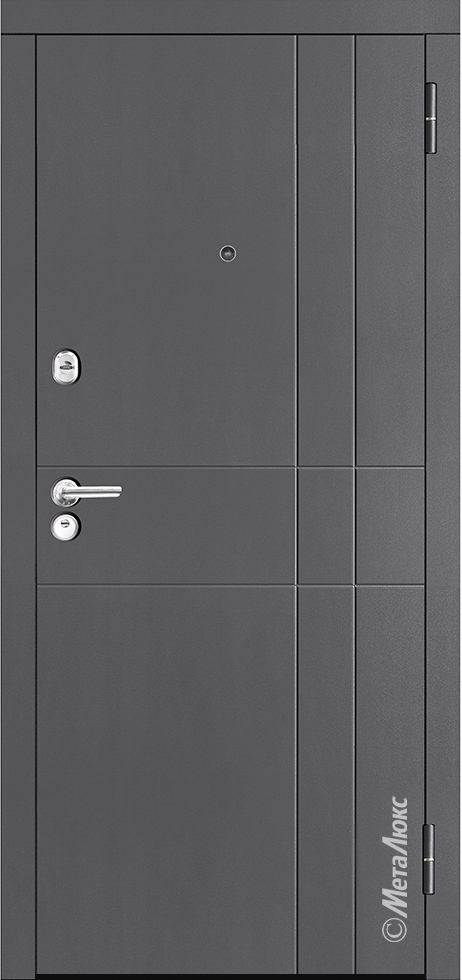 Входная дверь Гранд М351/4 Е5 графит / шагрень белая