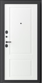 Входная дверь Флагман-37 Черный кварц / белый - вид изнутри
