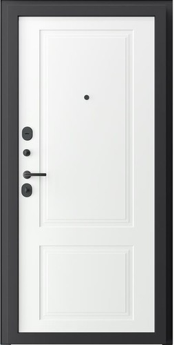 Входная дверь Флагман-37 Черный кварц / белый
