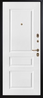Входная дверь Grandwood М457/68 Е2 английский орех, патина декративный штапик /пленка,  белый - вид изнутри