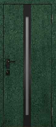 Входная дверь Artwood М1798/44 Е2 малахит, патина,стеклопает/белый, стеклопакет