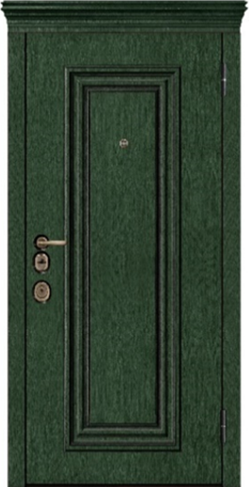Входная дверь Artwood М1752/37 малахит, патина декоративный штапик/ дуб полярный, патина