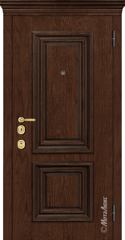 Входная дверь Artwood М1754/34 темный орех, патина декоративный штапик /дуб айвори, патина