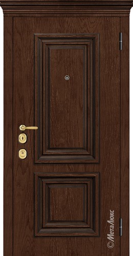 Входная дверь Artwood М1754/34 темный орех, патина декоративный штапик /дуб айвори, патина