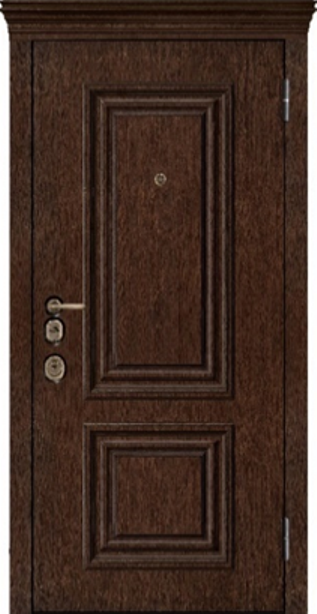Входная дверь Artwood М1754/ 6 Е2 темный орех, патина декоративный штапик /слоновая кость