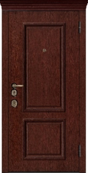 Входная дверь Artwood М1756/ 5 Е2 красное дерево, патина декоративный штапик/белый