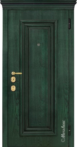 Входная дверь Artwood М1752/ 43 Е2 малахит, патина декоративный штапик/слоновая кость