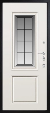 Входная дверь Artwood СМ1764/40 сапфир, стеклопакет, декоративный штапик/дуб айвори, стеклопакет