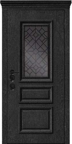 Входная дверь Artwood СМ1766/50 базальт, стеклопакет, декоративный штапик/дуб полярный, стеклопакет