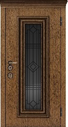 Входная дверь Artwood  СМ1769/29 тик,стеклопает с вкладной декоративной решеткой, декоративный штапик/дуб полярный, стеклопает с вкладной декоративной решеткой