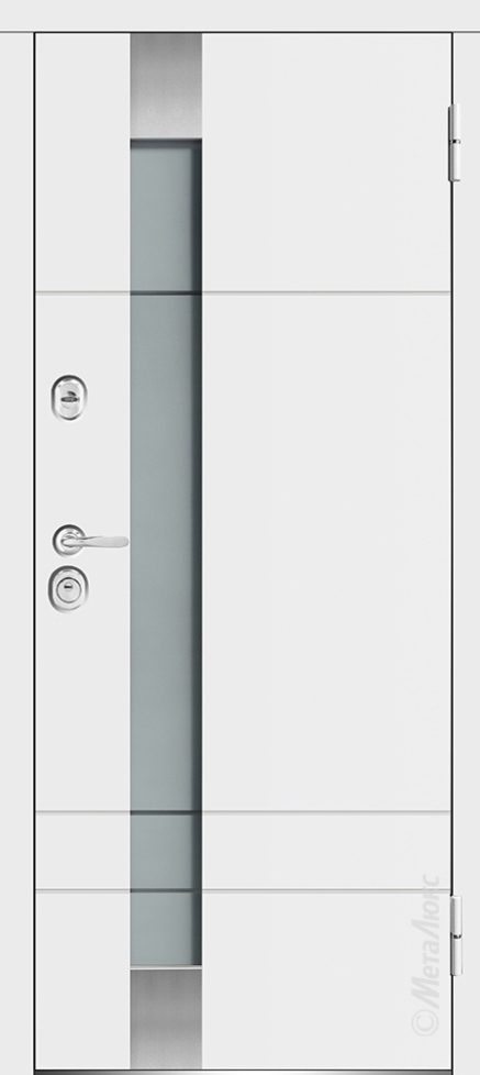 Входная дверь Siena СМ405/6 Е1 белый/белый, стеклопакет
