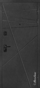 Входная дверь Бункер М84 лофт черный/белый