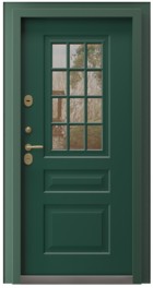 Входная дверь АТМО - 4 S Термо зеленый мох RAL-6005 / RAL-6005 - вид изнутри