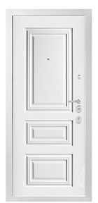 Входная дверь Milano М1044/7 E белый / белый - вид изнутри