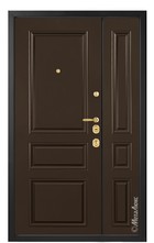 Входная дверь Milano М1540/ E горький шоколад / горький шоколад - вид изнутри