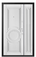 Входная дверь Milano М1578/5 E серый / белый - вид изнутри