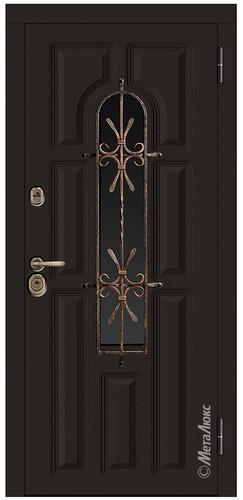 Входная дверь Siena СМ370/1 Е1 горький шоколад / слоновая кость
